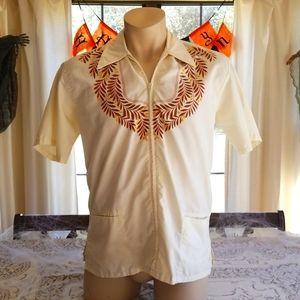 Vintage Bagshaws of St. Lucia Men's Casual Zipper Shirt 1970s - Large